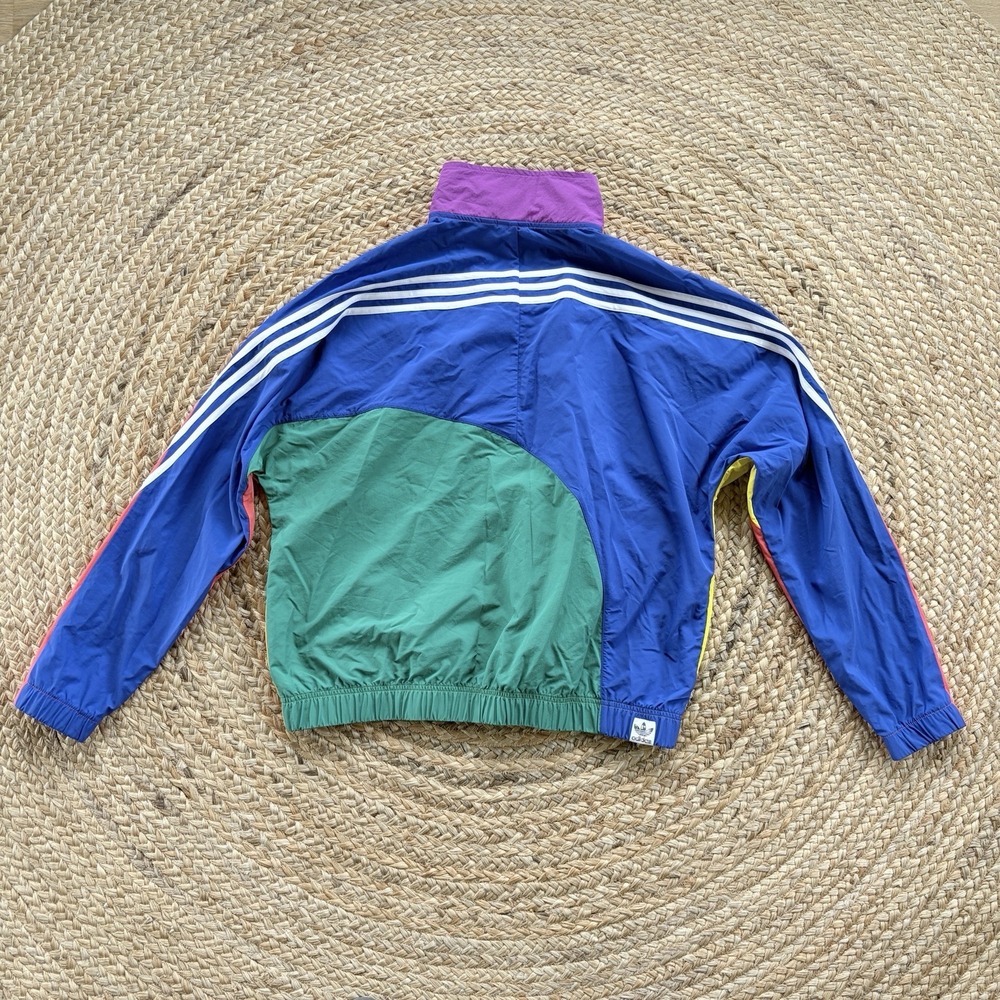 Adidas Originals Pride Off-Center jacket Rainbow  Windbreaker Size Large - Picture 2 of 7